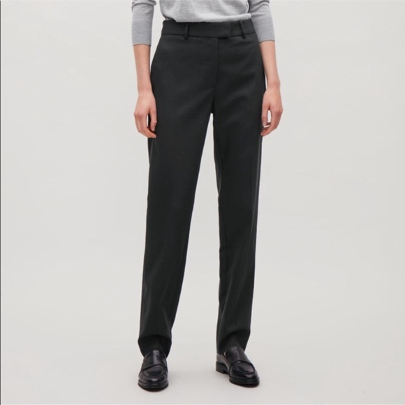 COS Pants - COS / Tailored Black Wool Trousers / Size 10